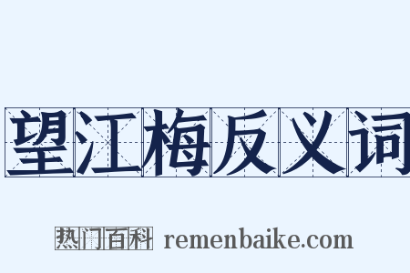 望江梅反义词是什么意思的图片